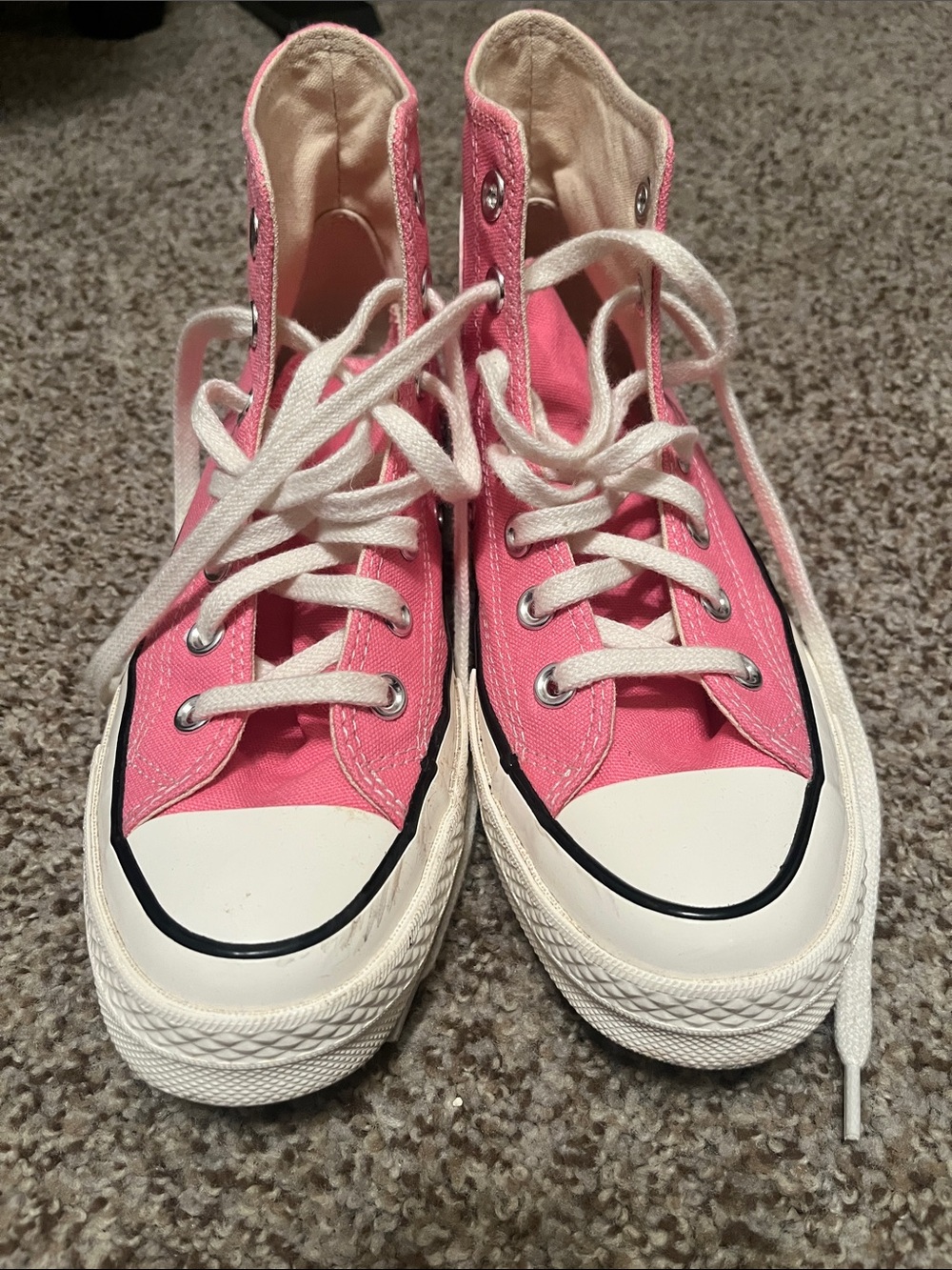 Women’s Converse Pink High Top Sneakers-LIKE NEW
